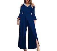 Générique Combinaison Ample Femme - Combinaison à Manches évasées à Manches évasées pour Femme Blouse De Peintre