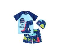 Générique Combinaison Anti UV Bebe Garcon, Maillot de Bain 3 pièces pour garçon, Ensemble de Bain pour garçon, Chemise de Bain à Manches Courtes pour garçon, Maillot de Bain pour garçon