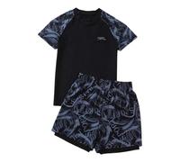 Générique Combinaison Anti UV, Maillot de Bain imprimé léopard pour Filles avec Jupe pour Les 2 à 12 Ans Maillots de Bain Mignons pour Enfants