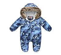 Générique Combinaison Bebe 2025 Ensemble De Pyjama BéBé Naissance Chaud Capuche Barboteuse Pilote Tenue Manches Longues d'hiver Grenouillères Garcon 0-12 Mois