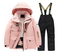 Générique Combinaison Bebe Hiver Enfant, Combinaison de Ski Hiver Chaud Neige Veste Étanche Combinaisons de Ski GarçOn GarçOn Manteau à Capuche Chaude Tenue 5-10 Ans