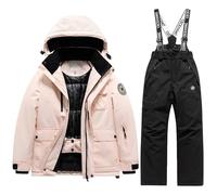 Générique Combinaison Bebe Hiver Enfant, Combinaison de Ski Hiver Chaud Neige Veste Étanche d'hiver Salopettes Et Pantalons de Ski GarçOn Coupe-Vent Imperméable Pantalon Enfant 10 Ans pour 1-5 Ans