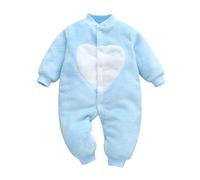 Générique Combinaison Bebe Hiver Enfant Jumpsuit Automne Manches Longues Tenues Polaire Capuche Fille Manteau Barboteuse Tricoté pour 0-12 Mois