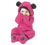 Générique Combinaison Bebe Hiver Polaire Combinaison Pilote Bébé à Capuche, Manches Longues Ours Combinaison de Neige