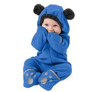 Générique Combinaison Bebe Hiver Polaire Combinaison Pilote Bébé à Capuche, Manches Longues Ours Combinaison de Neige