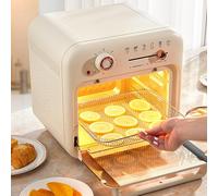 Générique Combinaison De Four à Friteuse à Air Rétro, Four à Convection Multifonction, Friteuse à Air De Grande Capacité De 18 L, Appareils De Cuisine Sains Et Faibles en Gras