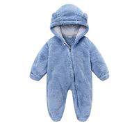 Générique Combinaison De Neige Bébé Barboteuse Salopette Baby Jumpsuit Winter Snowsuit Chaud Veste Bebe Fille Enfant Hiver Body Garçon sans Manche Cadeau 0-24 Mois 1-2 Ans (Bleu Clair,0-3 Mois)