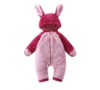 Générique Combinaison de Neige Bébé Enfant Garçon Fille, Manteau Manche Longue Enfant Combi avec moufles et Chaussons bébé 2 en 1 Mauve 12M | Combinaison Bebe Hiver | Chaud à Capuche Veste De Neige