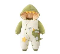 Générique Combinaison De Neige Bébé Fille À Capuche Pour Grenouillère En Polaire Garçons Filles Jumpsuits Barboteuse Enfant Imperméable Pilote Body 1 Mois Veste Bebe (Light Vert,18-24 mois)