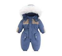 Générique Combinaison de Neige Bébé Nouveau Né, Garçon Fille Capuche Barboteuse Enfants Salopette et Veste à Capuche avec Fermeture éclair, | Veste Hiver Fille | A Combinaison De Ski