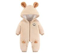 Générique Combinaison De Neige Bébé Vêtements Noël Mameluco avec Capuche en Plume Tenue Ski Enfant Bebe Naissance Petit Bateau Body Lot 3 Mixte Barboteuse Fille 24 Mois (Kaki,9-12 Mois)