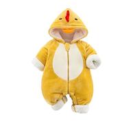 Générique Combinaison De Neige D'Hiver Bébé Garçon Fille Chaude Doublée - Imperméable Filles Habits Manteau Hiver Polaire Bebe Body Barboteuse Sans Manche Cadeau 0-24 Mois (Jaune,12-18 mois)
