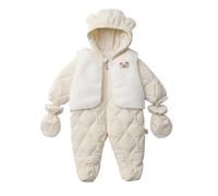 Générique Combinaison de Neige Hiver Bebe à Capuche, Manteau Nouveau-Né Épais Vêtements de Ski avec Col en Fourrure et Capuche | Combinaison Ski Garcon | en Laine pour BéBé Et Enfant