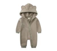 Générique Combinaison De Neige Hiver Bebe À Capuche Ours Oreilles Vers Le Bas Avec Gants Et Chaussons Fille Garçon Manteaux Blousons Bébé 24 Mois Body 36 Barboteuse 9 (armée verte,9-12 mois)