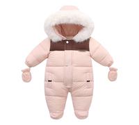 Générique Combinaison de Neige Hiver Combinaison Bebe à Capuche, Hiver Manteau avec Footies pour Nouveau-né 9-12 Mois Ensemble de vêtements 6-9 Mois | Bebe Garcon | à Capuche pour BéBé