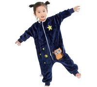 Générique Combinaison de Neige pour bébé en Polaire Ours Oreille Fermeture éClair Chaud Grenouillères Pyjama Déguisement Doux et Léger, et Entre Jambes Pratique grenouillères sans Pieds en Coton