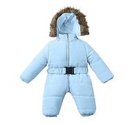 Générique Combinaison de Neige pour bébé Fille -, Combishort Barboteuse Vêtements Nouveau-né bébé Oreille Capuche tricoté | Manteau Hiver Garcon | Ours Oreilles à Capuche Combinaison vers Le Bas