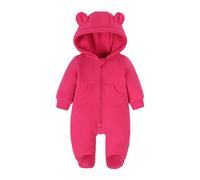 Générique Combinaison De Neige Pour Bébé Fille - Vêtements Noël Graphic Snowsuit Fleece Barboteuse Coton Infantile D'Hiver Enfants Body Papy Mamie 18 Mois Cadeau 0-24 Mois (Rouge,12-18 mois)