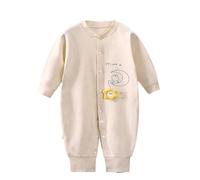 Générique Combinaison de Neige pour Nouveau-né Une pièce à Manches Longues Ours Oreille Pyjama Rompers Salopette One-Piece à Volants Floral Imprimer Bowknot Body Bébé Grenouillères avec Bonnet