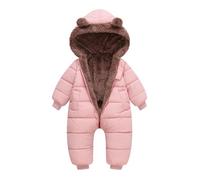 Générique Combinaison De Neige Unie Pour Tout-Petits En Hiver Barboteuse Bebe Fille Naissance Body 24 Mois Chaude À Capuche Nouveau-Né Bébé Animal Garçon Rembourré(Rose,2-3 ans)