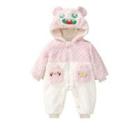 Générique Combinaison De Ski Filles Manches Longues, Hiver Doudoune Manteau Barboteuses à Capuche Nouveau-né bébé Oreille Capuche tricoté | Combinaison Bebe Garcon | Doudoune Mixte BéBé