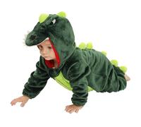 Générique Combinaison Dinosaure garçon Flanelle Douce bébé Tenue Spectacle Automne Hiver Chaude Enfant déguisement ludique vêtement Quotidien (Dark Green, 4-5 Years)
