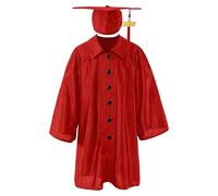 Générique Combinaison Enfant 2026 Col Marin Chapeau Pompon Tenue Remise Diplômes Maternelle Événements Scolaires Confortable (Red, 3-4 Years)