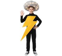 Générique Combinaison Enfant Cosplay Éclair Avec Capuche Nuage Lumineuse Pour Scène Et Spectacle Tenue Enfant Électrique