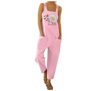 Générique Combinaison Femme Décontractée à Bretelles Boutonnées, Tenue Élégante et Confortable, Barboteuse Polyvalente pour un Style Quotidien ou des Occasions Spéciales(L)