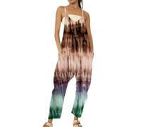 Générique Combinaison Femme Ete - Combinaison Pantalon Imprimée Intégrale Style Décontractée Avec Poches
