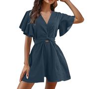 Générique Combinaison Femme Mariage Combishort Ete Fluide Combinaisons Sexy Ensemble Robe Short Intégrée Combi Tenue Chic Et Elegant Combishorts Jumpsuit Blanche Boheme Bermuda Salopette De Soirée