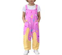 Générique Combinaison Pantalon Longue Fille Modèle Glacé Décontractée à Poches pour Toutes Saisons (5-6 Years)