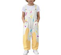 Générique Combinaison Pantalon Longue Fille Modèle Glacé Décontractée à Poches pour Toutes Saisons (Light Gray, 7-8 Years)