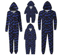 Générique Combinaison Pyjama De Halloween Famille Ensemble Tenue d'Halloween pour Parents Et Enfants Imprimé Combinaison à Capuche Funny Print Hoodie Romper avec Zipper Barboteuse(Homme,#029,M)