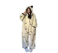 Générique Combinaison Pyjama Femme Pilou Pilou Hiver Chaud Combinaison Animal Adulte Unisexe Costume Onesie Sleepwear Jumpsuit Vêtement Nuit Capuche Panda Loungewear Chaud Douce Party Fête Soirée