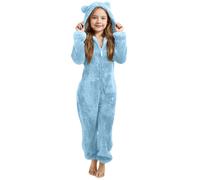 Générique Combinaison Pyjama pour Filles Grenouillères d'ours Animaux Zippé avec Capuche Onesie Enfant Halloween Cosplay Costume Garçon Cadeau Noel Autumne Hiver