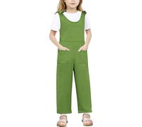 Générique Combinaison sans Manches pour Enfants et Filles, Pantalon Long et Droit avec Poche#Y