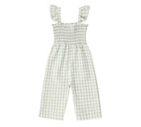 Générique Combinaison sans manches pour filles ensemble haut et bas à imprimé treillis tenue décontractée tendance pour confortable et légère pour le quotidien