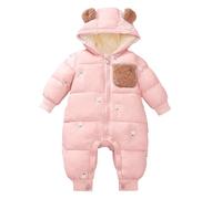 Générique Combinaison Short Fille CéRéMonie Aby Winter Plus Fleece Vêtements d'hiver épais pour bébé Fille Vêtements d'escalade d'hiver Super Mignons en Coton mélangé rembourré
