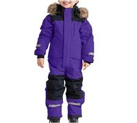 Générique Combinaison Ski Enfant, Combinaison de Ski Hiver Chaud Neige Veste Étanche Ensemble Fille de 3 Ans Doudoune à Capuche et Pantalon Salopette Fille 4-5 Ans
