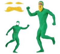 Générique Combinaison Unicolore Pour Adulte Et Enfant Costume Performance Tenue Role Playing Unisexe Pour Carnaval Et Halloween Soirée Deguisement Homme Vert