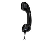 Générique Combiné téléphonique Filaire Type-C Commandes, Black | Connexion enfichable, fonctionne sans appairage ni chargement, câble enroulé pour les vocales