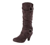 Générique Commerce extérieur pour femmes automne et hiver nouveau moyen sans lacet bottes mi hautes la Bottes Jardin (Brown, 39)