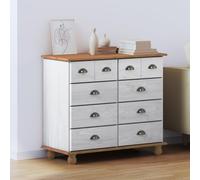 Générique Commode 'ASKIM'Blanche 91x40x79 cm Bois de Pin Massif,Commodes,25.7KG-4105423