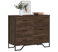 Générique Commode chêne Marron 91x35,5x74,5 cm Bois d'ingénierie,Armoires & Meubles de Rangement,Commodes-3295306