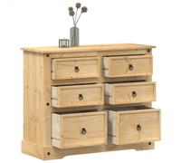 Générique Commode Corona 110x43x91 cm Bois Massif de pin,Meubles,Armoires & Meubles de Rangement,Coffres de Rangement,Brun,34.8 KG,4005676
