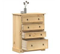 Générique Commode Corona 92x48x120 cm Bois Massif de pin,Meubles,Armoires & Meubles de Rangement,Coffres de Rangement,Brun,34.8 KG,4005675