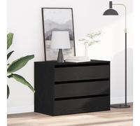 Générique Commode d'angle Chêne Noir 80x41x58 cm Bois d'ingénierie,Commodes,25.35KG-868902