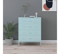 Générique Commode Vert Menthe 80x35x101,5 cm Acier,Meubles,Armoires & Meubles de Rangement,Commodes,Bleu,28 KG,336203