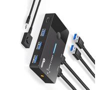 Générique Commutateur USB3.0 2 Ordinateurs partageant des périphériques USB C commutateur USB 4 Ports partageant des claviers et des Souris imprimante Scanner